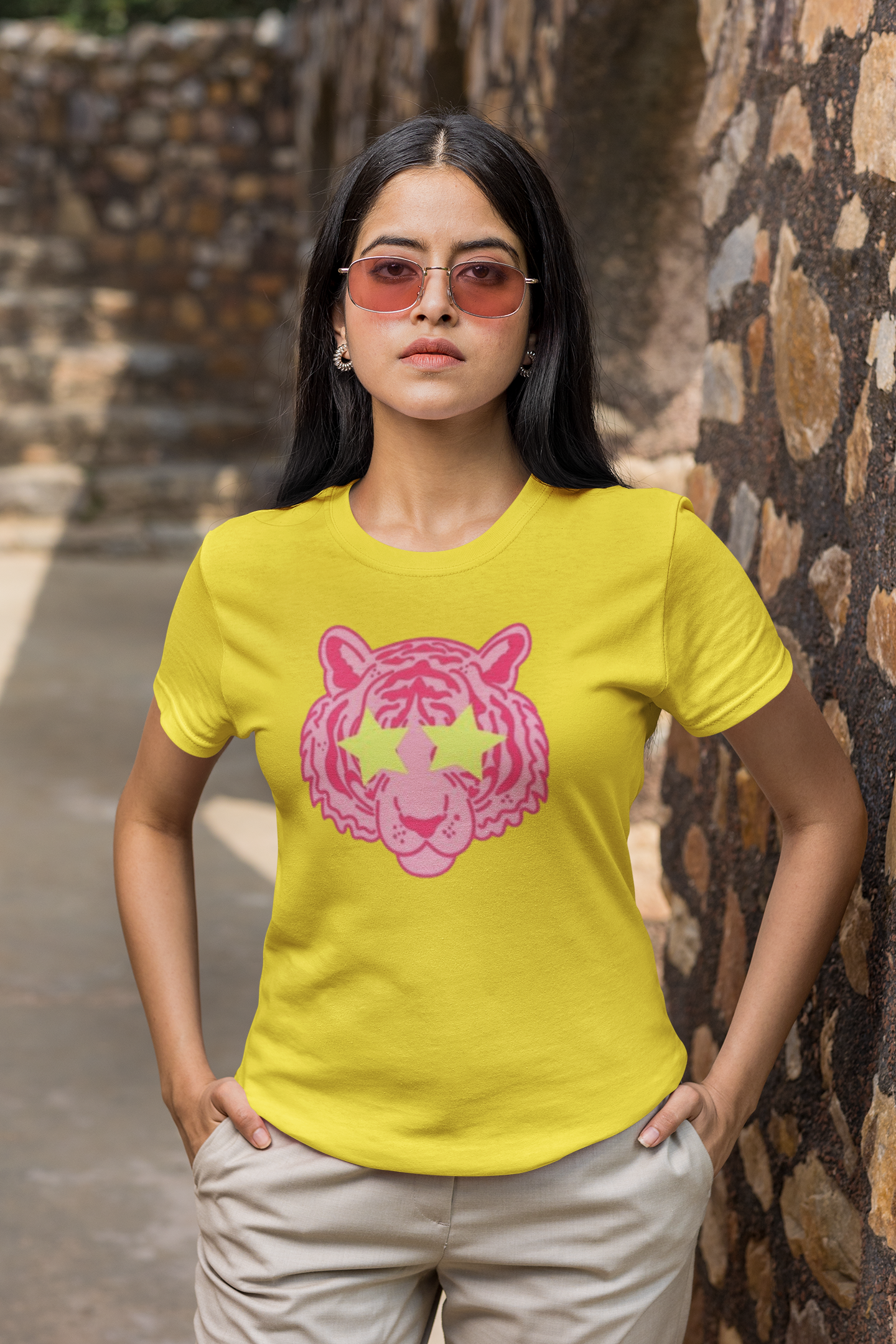 Pink Tiger Print Tshirt