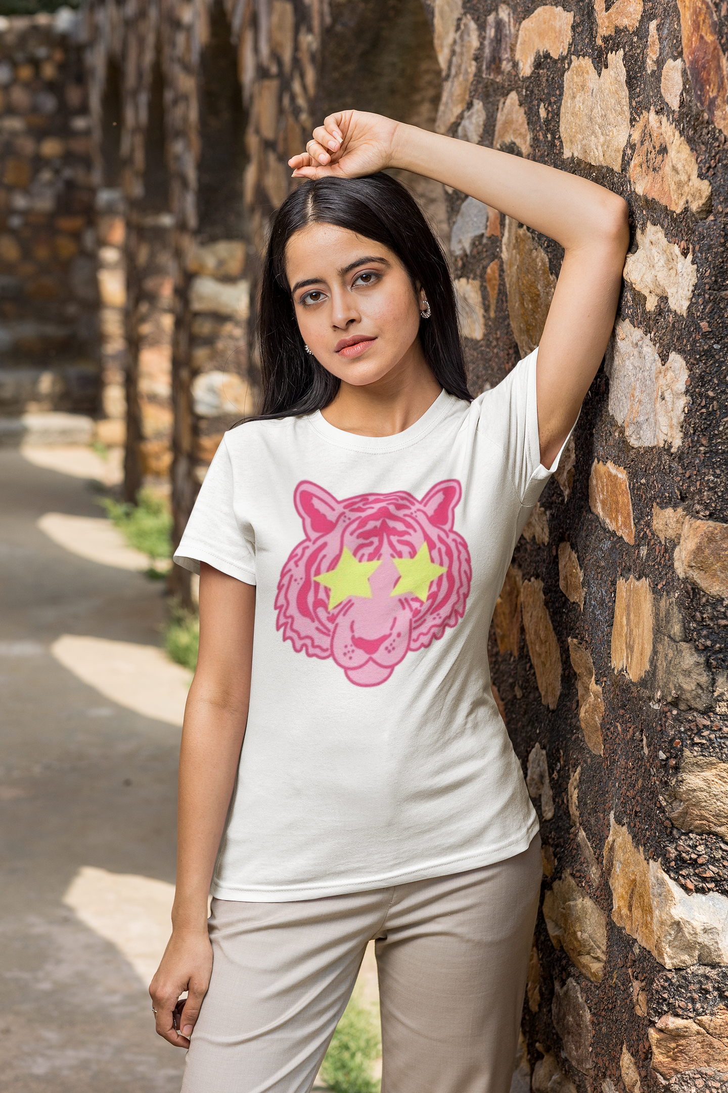 Pink Tiger Print Tshirt